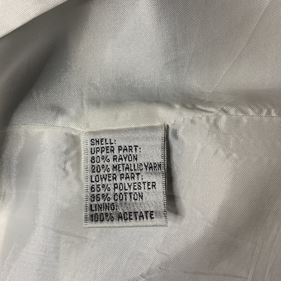 Fit & Flare Dress Navy Blue Sparkle Sleeveless Striped Party Cocktail - Picture 6 of 7